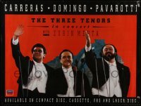 4c039 THREE TENORS 45x60 music poster 1994 cool image of Carreras, Domingo, Pavarotti!