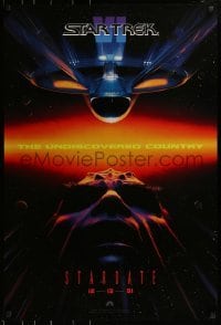 4c886 STAR TREK VI teaser 1sh 1991 William Shatner, Leonard Nimoy, Stardate 12-13-91!