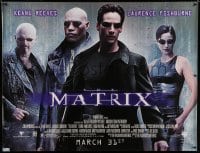 4c041 MATRIX subway poster 1999 Keanu Reeves, Carrie-Anne Moss, Laurence Fishburne, Wachowskis!