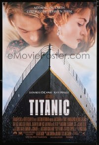 4c925 TITANIC DS 1sh 1997 Leonardo DiCaprio, Kate Winslet, directed by James Cameron!