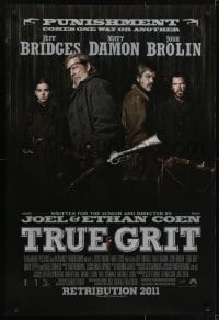 4c938 TRUE GRIT int'l advance DS 1sh 2010 Jeff Bridges, Matt Damon, Hailee Steinfeld & Josh Brolin!