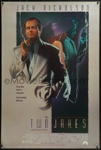 4c945 TWO JAKES 1sh 1990 cool full-length art of smoking Jack Nicholson by Rodriguez!