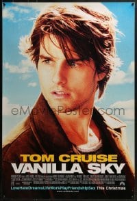 4c956 VANILLA SKY advance 1sh 2001 Tom Cruise loves sexy Penelope Cruz AND Cameron Diaz!