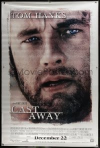 4c308 CAST AWAY vinyl banner 2000 Tom Hanks stranded on a desert island, Robert Zemeckis