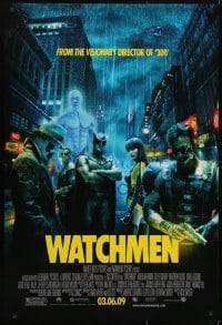 4c968 WATCHMEN advance DS 1sh 2009 Zack Snyder, Billy Crudup, Jackie Earle Haley & Malin Akerman!