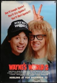 4c971 WAYNE'S WORLD 2 advance 1sh 1993 Mike Myers, Dana Carvey, from Saturday Night Live sketch!