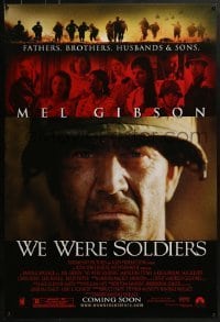 4c972 WE WERE SOLDIERS advance 1sh 2002 close-up of Vietnam soldier Mel Gibson!