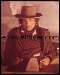 4d264 PAT GARRETT & BILLY THE KID 4x5 transparency 1973 great close up of cowboy Bob Dylan!