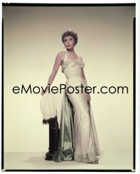 4d016 GLYNIS JOHNS 8x10 transparency 1955 full-length Paramount portrait modeling a sexy gown!