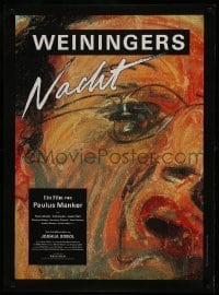4f006 WEININGER'S LAST NIGHT Austrian 1989 Paulus Manker, strange Grutzke artwork!