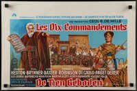 4f314 TEN COMMANDMENTS Belgian R1970s Cecil B. DeMille classic starring Charlton Heston & Brynner!