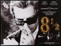 4f865 8 1/2 British quad R2015 Federico Fellini classic, close-up Marcello Mastroianni!