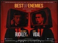 4f881 BEST OF ENEMIES British quad 2015 William F. Buckley & Gore Vidal pointing at each other during debate!