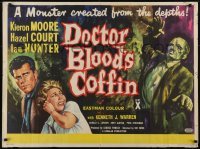 4f901 DOCTOR BLOOD'S COFFIN British quad 1961 cool art of a monster created from the depths!