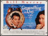 4f926 GROUNDHOG DAY British quad 1993 Bill Murray, Andie MacDowell, directed by Harold Ramis!