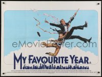 4f962 MY FAVORITE YEAR British quad 1982 art of Peter O'Toole & Mark Linn-Baker by John Alvin!