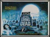 4f966 NIGHT OF THE LIVING DEAD British quad R1980 George Romero zombie classic, Chantrell art!