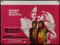 4f967 NIGHTCOMERS British quad 1972 creepy Marlon Brando, Michael Winner English horror!