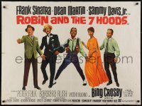 4f976 ROBIN & THE 7 HOODS British quad 1964 Frank Sinatra, Dean Martin, Sammy Davis, Bing Crosby, Rat Pack!
