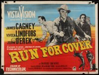4f978 RUN FOR COVER British quad 1955 James Cagney, Viveca Lindfors, John Derek, Nicholas Ray!