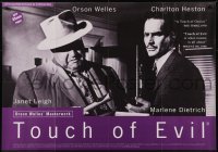 4f995 TOUCH OF EVIL British quad R1996 different close-up of Orson Welles and Charlton Heston!