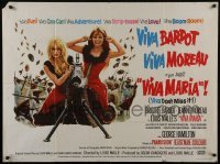 4f998 VIVA MARIA British quad 1966 Louis Malle, sexiest French Brigitte Bardot & Jeanne Moreau!