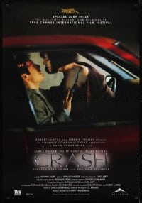 4f179 CRASH DS Canadian 1sh 1996 David Cronenberg, James Spader & sexy Holly Hunter!