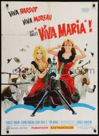 4f119 VIVA MARIA Danish 1966 Louis Malle, sexiest French babes Brigitte Bardot & Jeanne Moreau!