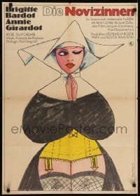 4f002 NOVICES style B East German 23x32 1973 great art of sexy nun Brigitte Bardot by Mislau!