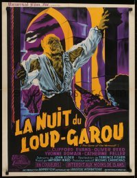 4f733 CURSE OF THE WEREWOLF French 24x31 1961 different art of Oliver Reed by Guy Gerard Noel!