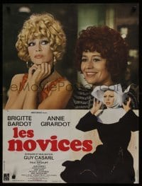 4f763 NOVICES French 23x30 1975 great image of sexy Brigitte Bardot & Annie Girardot!