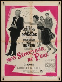 4f768 PLEASURE OF HIS COMPANY French 24x32 1961 Fred Astaire, Debbie Reynolds, Lilli Palmer, Tab Hunter!