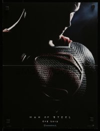 4f820 MAN OF STEEL teaser French 16x21 2013 close-up of Henry Cavill in the title role as Superman!