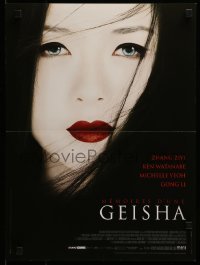 4f823 MEMOIRS OF A GEISHA French 16x21 2005 Rob Marshall, great close up of pretty Ziyi Zhang!
