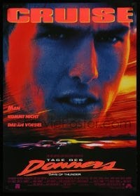 4f331 DAYS OF THUNDER German 1990 close image of angry NASCAR race car driver Tom Cruise!