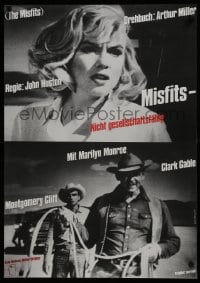 4f350 MISFITS German R1972 Clark Gable, close-up of sexy Marilyn Monroe, John Huston!