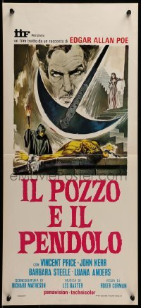 4f574 PIT & THE PENDULUM Italian locandina R1975 Vincent Price, Roger Corman & Edgar Allan Poe!