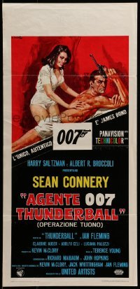 4f584 THUNDERBALL Italian locandina 1965 art of Sean Connery as James Bond 007 by Averardo Ciriello