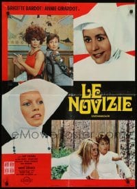 4f590 NOVICES Italian 26x37 pbusta 1971 great images of sexy Brigitte Bardot & Annie Girardot!