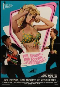 4f591 PRODUCERS Italian 26x38 pbusta 1969 different image of Mostel grabbing at sexy Lee Meredith!