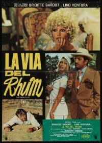 4f592 RUM RUNNERS Italian 26x38 pbusta 1972 Boulevard du rhum, Brigitte Bardot & Lino Ventura!