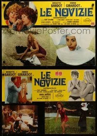 4f608 NOVICES group of 3 Italian 18x26 pbustas 1971 images of sexy Brigitte Bardot & Annie Girardot!