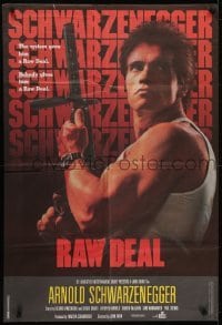 4f080 RAW DEAL Lebanese 1986 Arnold Schwarzenegger w/ wild hair style not seen in the film!