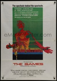4f055 GAMES South African 1970 Michael Crawford, Ryan O'Neal, Michael Winner, cool Olympic sports art!