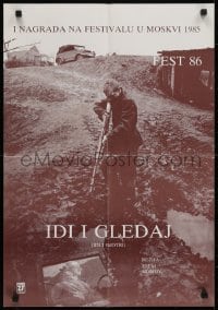 4f381 COME & SEE Yugoslavian 19x27 1986 Elem Klimov's Idi I smotri, WWII, soldier shooting Hitler!