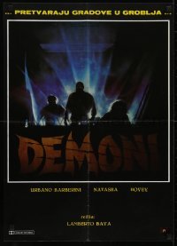 4f384 DEMONS Yugoslavian 19x26 1985 Dario Argento, images of shadowy monster people!