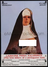 4f405 LOVE LETTERS OF A PORTUGUESE NUN Yugoslavian 19x27 1977 Jesus Franco nunsploitation, topless!