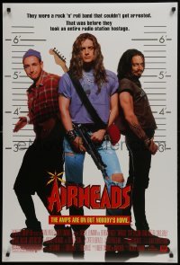 4g023 AIRHEADS style B DS 1sh 1994 rockers Adam Sandler, Brendan Fraser & Steve Buscemi!