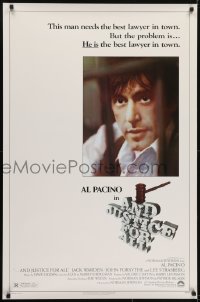 4g048 AND JUSTICE FOR ALL 1sh 1979 directed by Norman Jewison, Al Pacino is out of order!