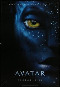 4g059 AVATAR style A teaser DS 1sh 2009 James Cameron directed, Zoe Saldana, cool image!